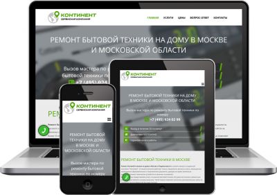 Создание сайта организации по ремонту бытовой техники в Москве 